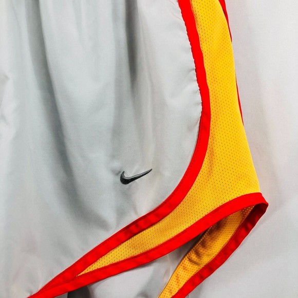 NIKE Running Shorts Women's Size S White Pink Dri-Fit W/ Interior Brief Lining - Picture 2 of 8